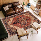 handmade Traditional Heriz Rust Blue Hand Knotted RECTANGLE 100% WOOL area rug 9 x 12